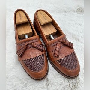 Allen Edmonds Cody Woven Loafers Shoes‎ Mens Size 11 B Black Leather